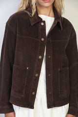 Womens Garment Washed Corduroy Jacket