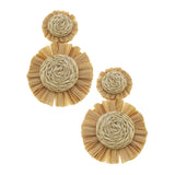 Canvas Style - Maui Raffia Statement Earrings Canvas Style