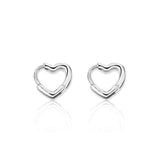 - Small Open Heart Hoops Earrings KIKICHIC