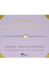 Lucky Feather - Birthday Bracelet + Envelope - 'Here's Some Birthday Love!'