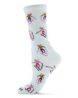 Womens Skiing Paradise Crew Socks Infinity Classics International Inc.