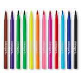 KINGART - Watercolor Brush Tip Markers - 12 Colors