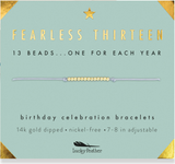 13th Milestone Birthday Bracelet - A Bead for Each Year