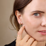 GoldFi - 18k Gold Filled Mini Beaded Clicker Hoop Earrings GoldFi