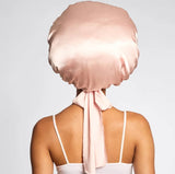 KITSCH - Adjustable Oversized Satin Bonnet- Blush KITSCH