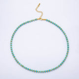 Gold Filled Turquoise Gemstone Choker Necklace