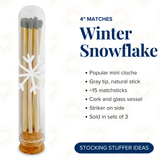 Thankful Greetings - Winter Snowflake Decorative Matches - Gifts & Stockings Thankful Greetings