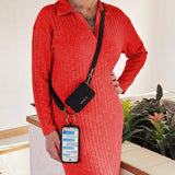 Save The Girls - Clip & Go Brushed Vegan Leather Phone Lanyard - RFID Pouch Save The Girls