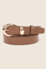 Anarchy Street - Metallic Crescent Buckle Leather Belt Anarchy Street