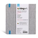 KINGART - Hardcover Watercolor Sketchbook - 5.5” x 5.5” 140lb (300g) - 24 Sheets