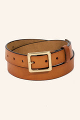 Anarchy Street - Leather Square Buckle Belt Anarchy Street