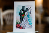 Bride & Groom Hand Quilled Love Card