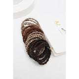 Brown Tone Rubber Ponytail Holder for Fine Hair: BROWN COMBO / ONE Love and Repeat