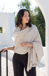 zestt organics - Dreamsoft Organic Cotton Travel Scarf - Birch zestt organics