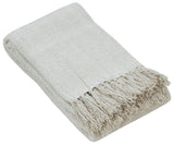 Fabstyles - Fabstyles Herringbone Stripe Cotton Throw Blanket Fringes Fabstyles