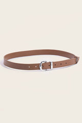 Anarchy Street - Stitched Border Thin Genuine Leather Belt Anarchy Street