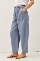 Women's Linen Barrel Pants - Sage