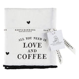 - Overlock Tea Towel - Love & Coffee Santa Barbara Design Studio by Creative Brands