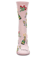 Champagne Celebration Bamboo Blend Crew Socks Infinity Classics International Inc.