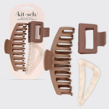 KITSCH - Recycled Plastic Assorted Claw Clip 3pc - Oversized KITSCH