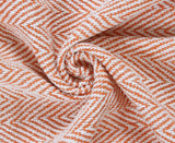 Fabstyles - Fabstyles Herringbone Stripe Cotton Throw Blanket Fringes Fabstyles