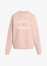 Favorite Grandma Pale Pink Heart Logo Sweatshirt