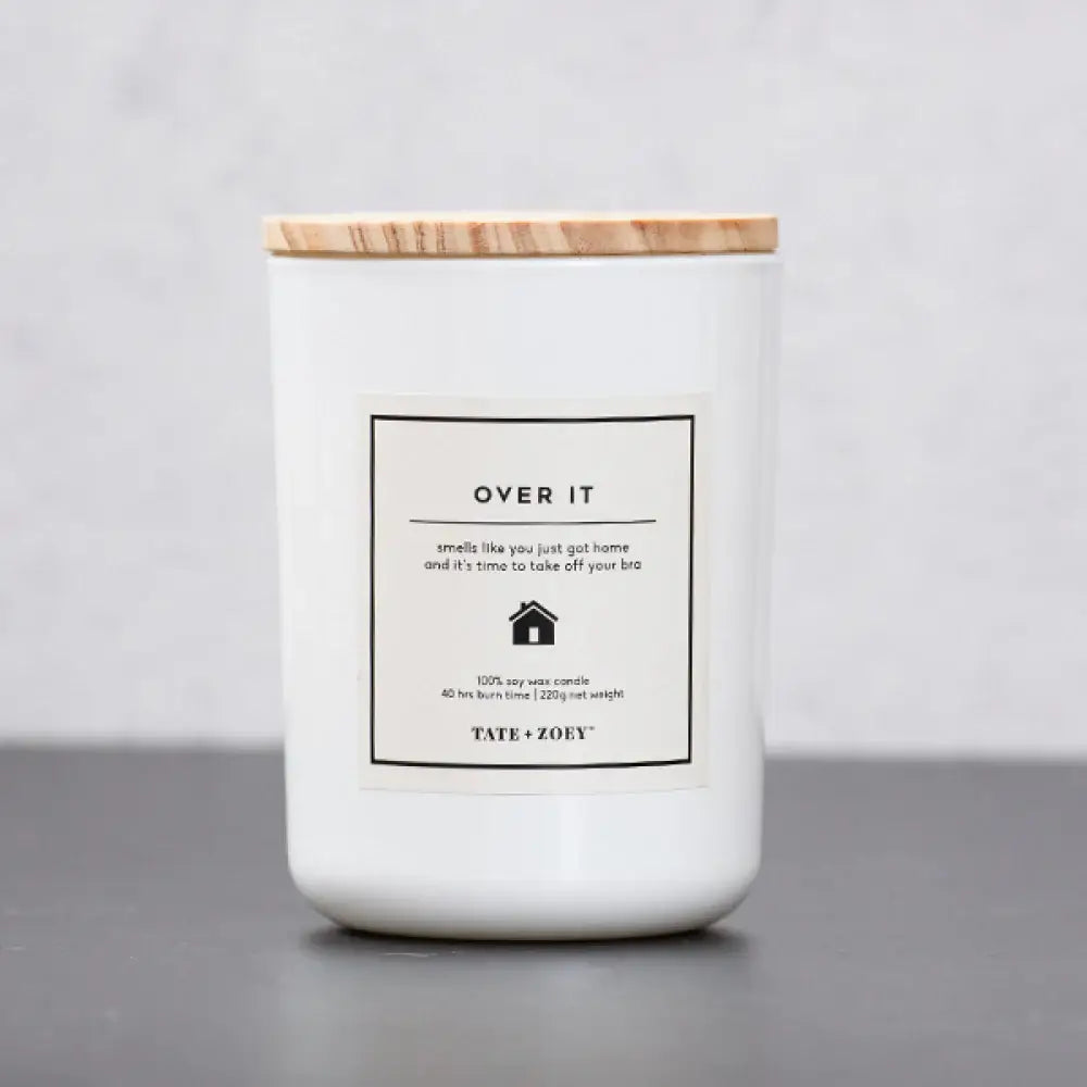 Tate + Zoey - Over It Candle Soy Wax Scented Tate + Zoey