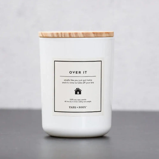 Tate + Zoey - Over It Candle Soy Wax Scented Tate + Zoey