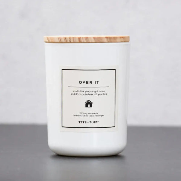 Tate + Zoey - Over It Candle Soy Wax Scented Tate + Zoey