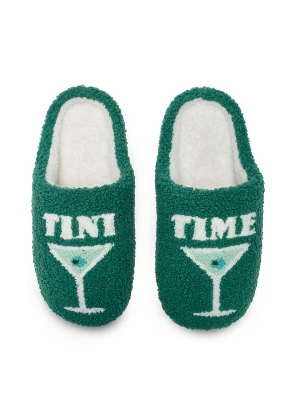 Living Royal - Indoor / Outdoor Slippers - Martini "Tini Time" - Green Living Royal