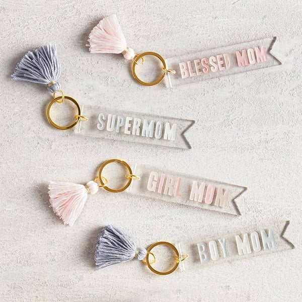 - Acrylic Keychain-Girl Mom - Kindred & Crew