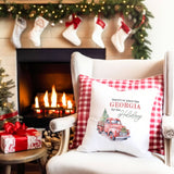 Canary Road - Custom Home State Location Christmas Pillow, Custom Decor Canary Road