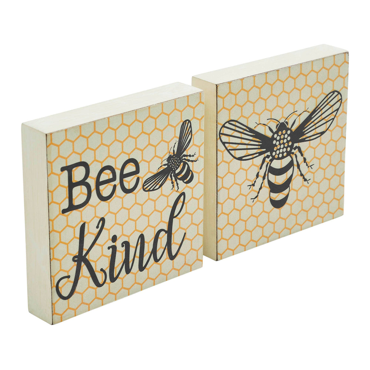Buzzy Bees Bee Kind MDF Block Sign 5x5x1