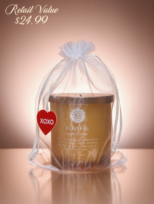 Love Blissful Candle – 12oz Soy Candle with Geranium & Orange