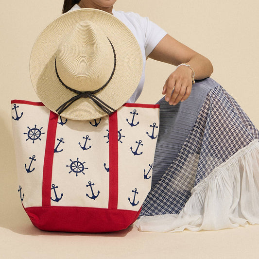 Nautical Canvas Boat & Tote Bag – Large