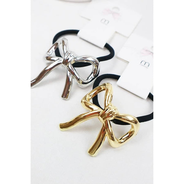 Metal Bow Ponytail Holder Love and Repeat