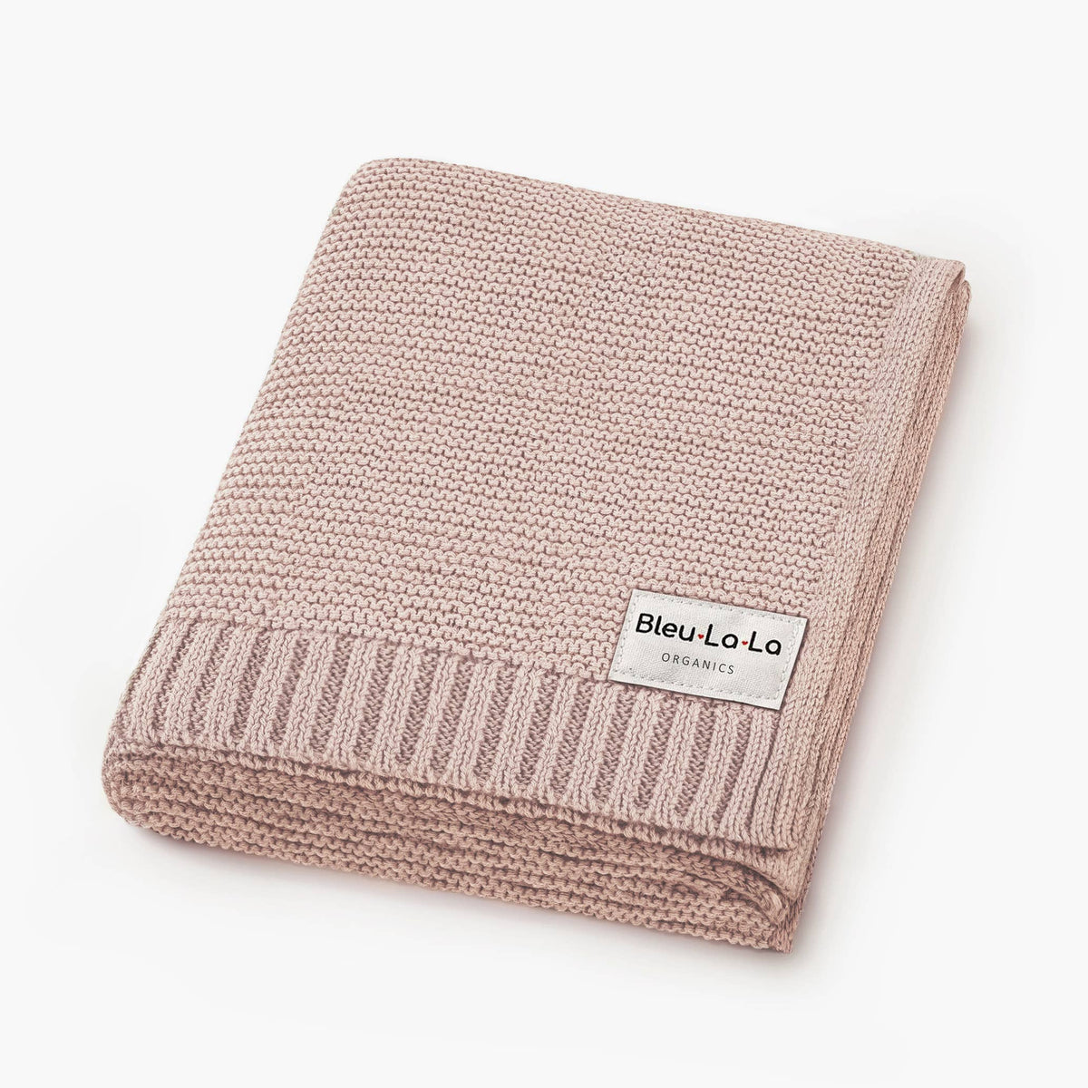 Bleu La La - Heritage Knit 100% Organic Cotton Swaddle Baby Blanket Bleu La La