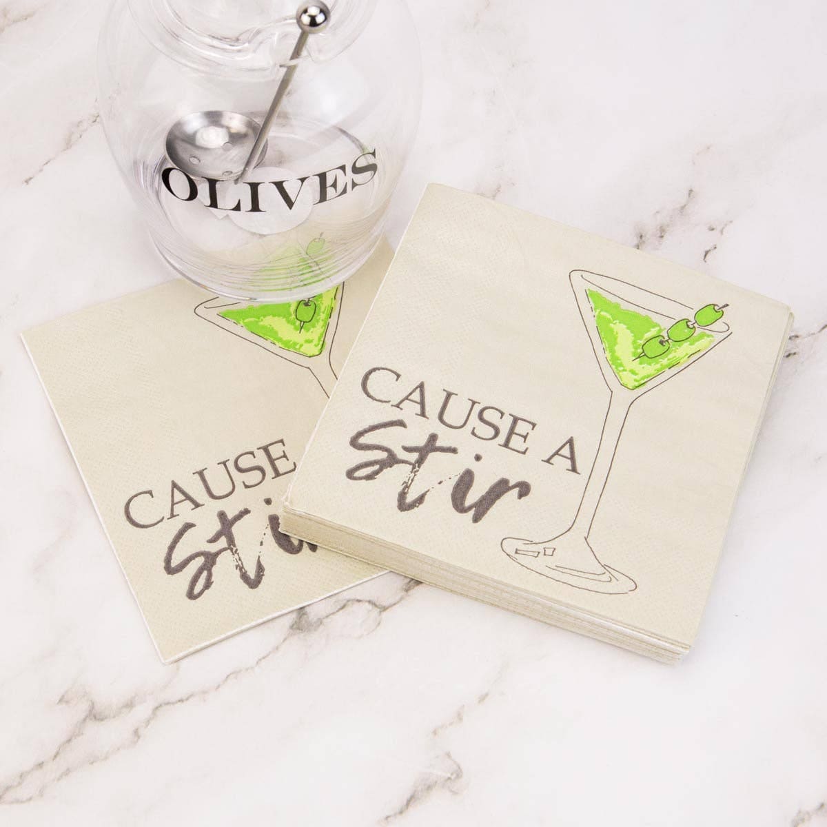 The Royal Standard - Cause A Stir Cocktail Napkins    Shell/Multi   5x5 The Royal Standard