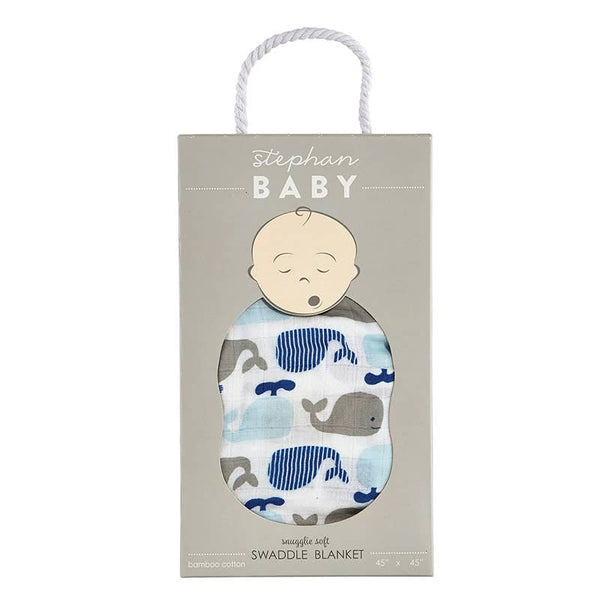 Stephan Baby by Creative Brands - Swaddle Blanket - Whale Stephan Baby by Creative Brands