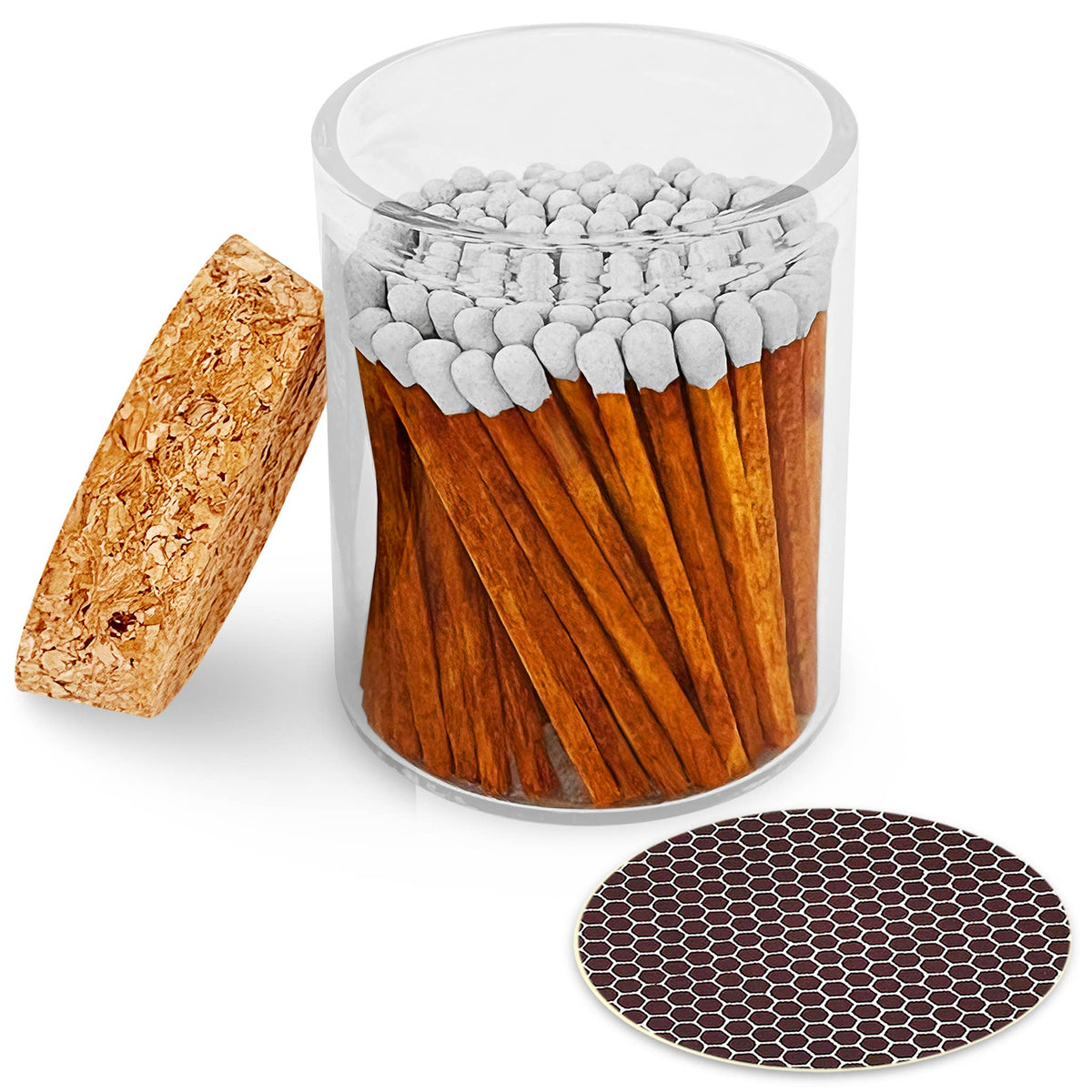 2" Matches in Cork Top Jar - Thankful Greetings