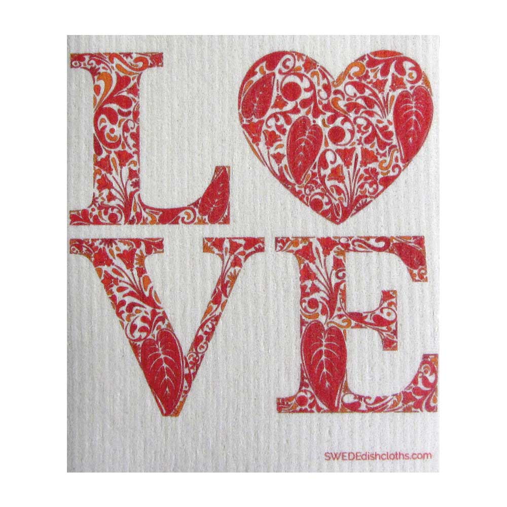 SWEDEdishcloths - Swedish Dishcloth Valentine Love SWEDEdishcloths