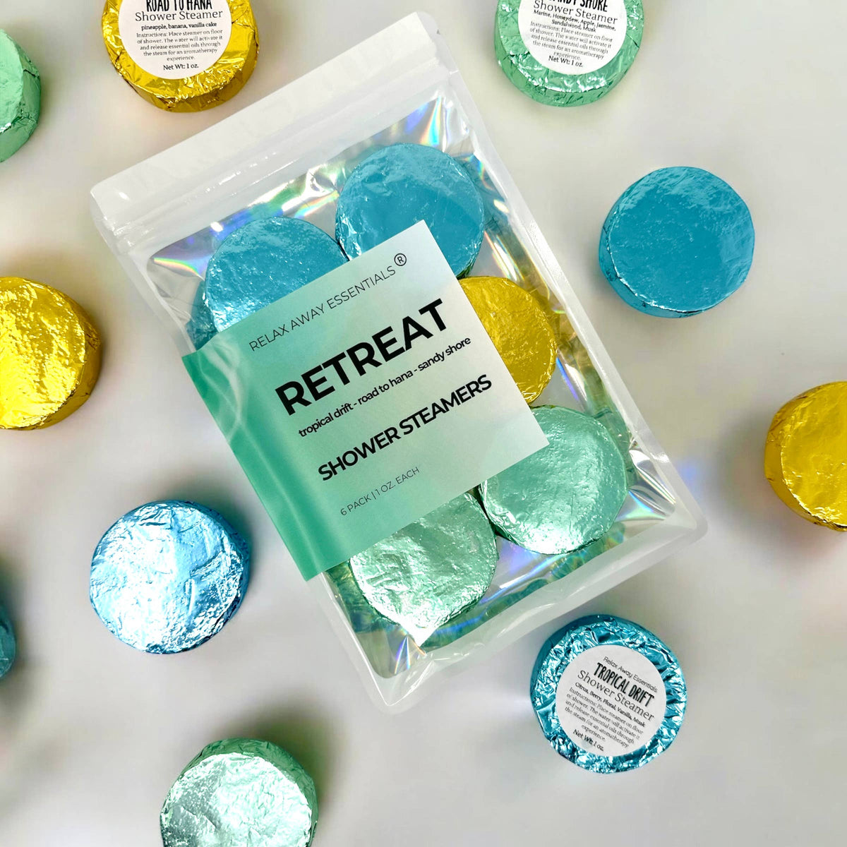 Relax Away Essentials - Retreat Shower Steamers 6 Pack - Made in USA