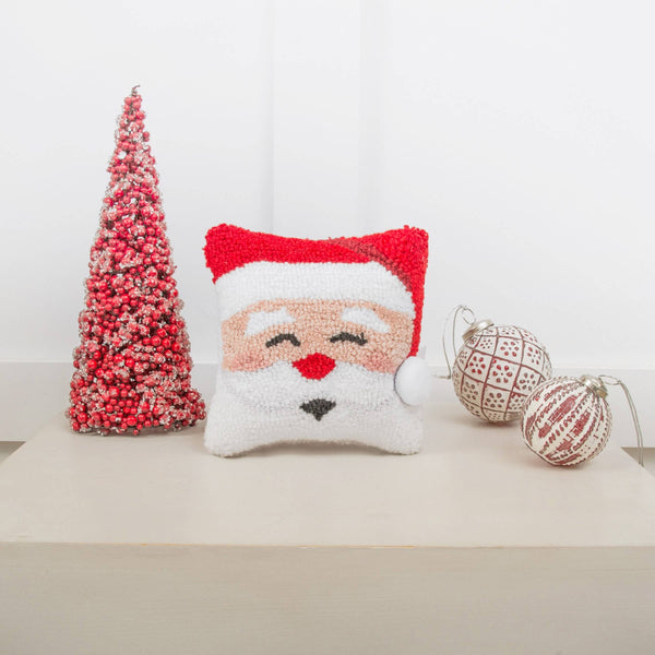 Mini Christmas Happy Santa Throw Pillow C&F Home