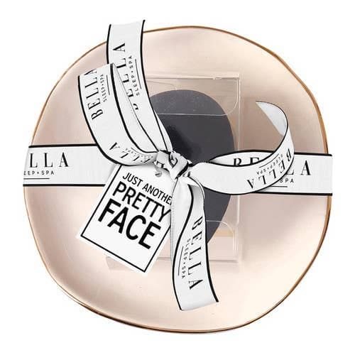 Just another pretty face Ceramic Tray with Makeup Sponge - Blush Angle