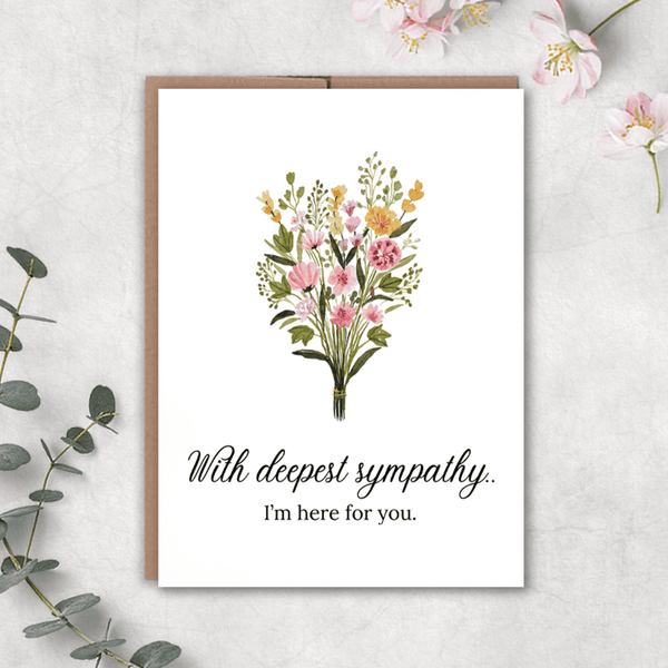 Expression Design Co - Floral Sympathy Card Expression Design Co