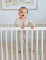 Baby Heart Bamboo Convertible Footed Onesie