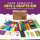 Kids Arts & Crafts Supplies Kit  - with Storage Bin Dan&Darci