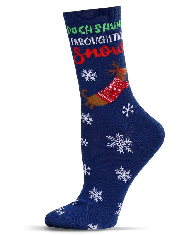 Infinity Classics International Inc. - Women's Dachshund Through The Snow Holiday Crew Socks Infinity Classics International Inc.
