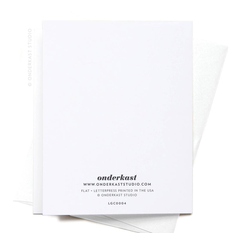 Onderkast Studio - ON SALE – Hello, Friend Abstract Letterpress Greeting Card Onderkast Studio