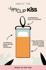 LippyClip Lip Balm Holder - Hydrangeas LippyClip KISS for Larger Lip Balms LippyClip Lip Balm Holder